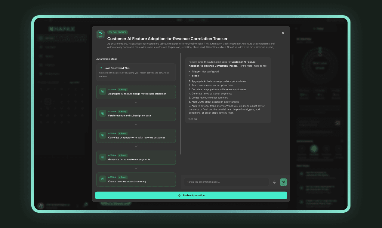 Proactive Advisor identifying automation opportunities